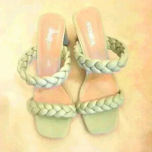 High Heel Braided Sandals Size 7.5